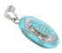 Genuine Sterling Silver And Turquoise Pendant Jewelry VX54727